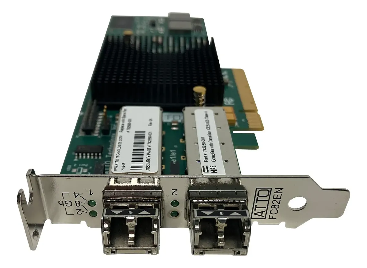 HPE 752568-001 — HBA Fibre Channel · 2 × 8Gb FC · PCIe