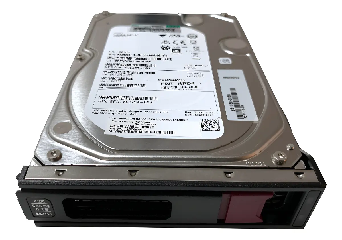 HPE 862136-001 — HDD Enterprise · 6 TB · SAS · 7.2K RPM