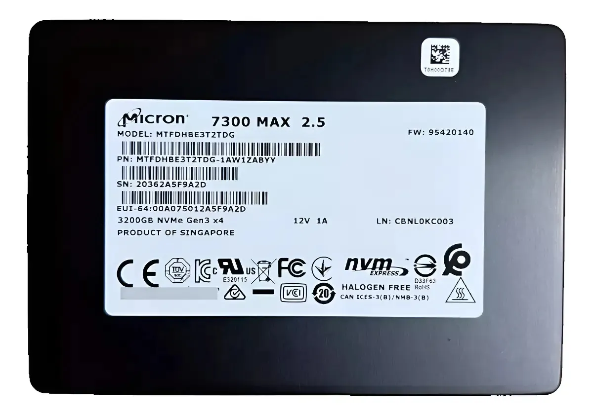 Micron MTFDHBE3T2TDG — SSD Enterprise · 3.2 TB · NVMe